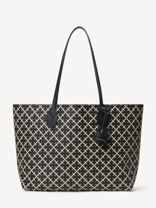 Abigail Printed Tote Bag Black