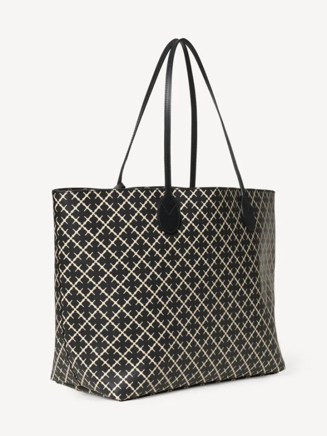 Abi Printed Tote Bag Black