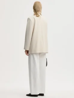 Adele Single-Breasted Blazer Soft White