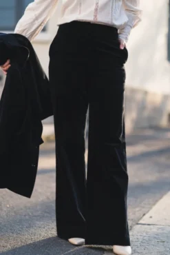 Aime Velvet Pants Black