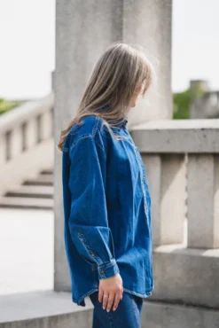 Alex Shirt Washed Dark Blue
