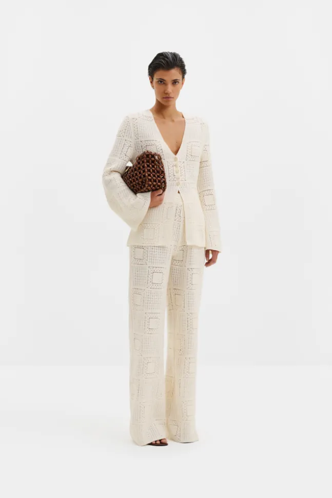Aleya Wide Crochet Pants Vanilla