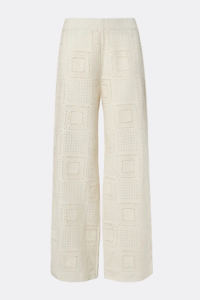 Aleya Wide Crochet Pants Vanilla