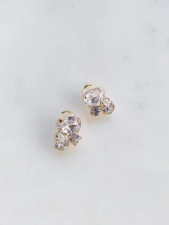 Alisia Earring Gold Crystal