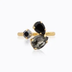 Alisia Ring Gold Black Combo