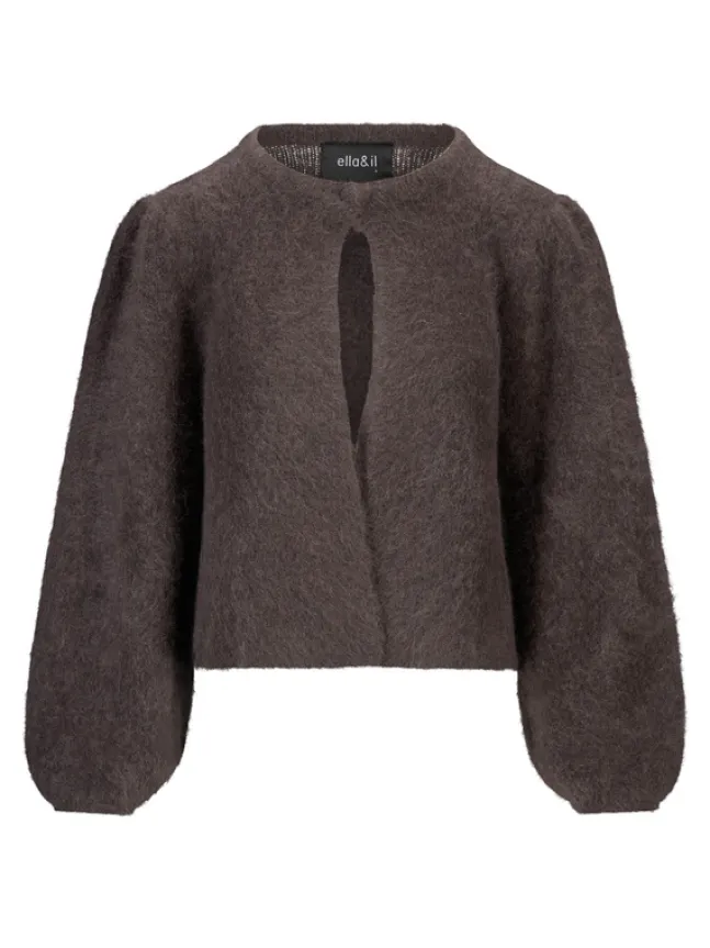 Amelia Chunky Cardigan Dark Brown