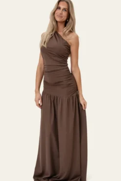 Ameliaic Maxi Dress Dark Brown
