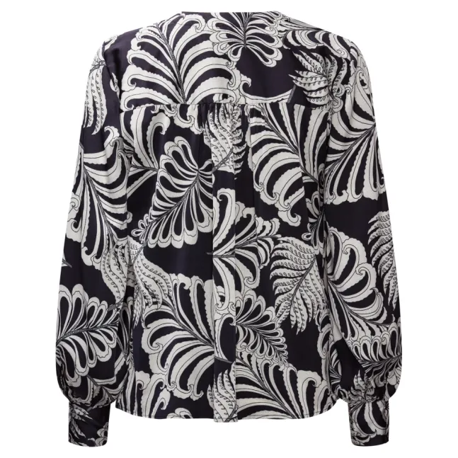 Amelia Shirt Navy Palm