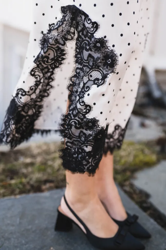 Ameli Dot Lace Skirt Offwhite