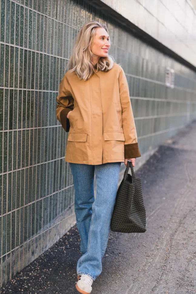 Anastacia Cord Jacket Dark Tan