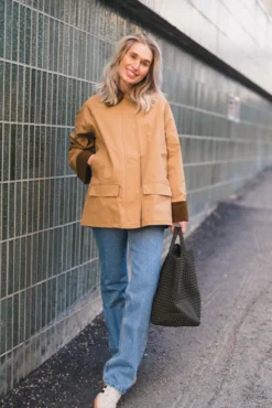 Anastacia Cord Jacket Dark Tan
