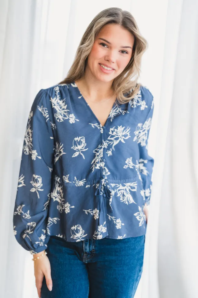 Andena Amabella Shirt Vintage Indigo Flower