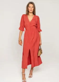 Andrea Dress Candid Apple Linen