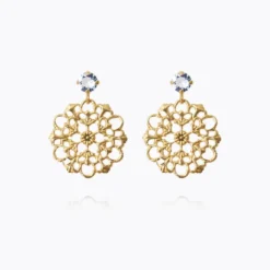 Andrea Earrings Gold Light Sapphire
