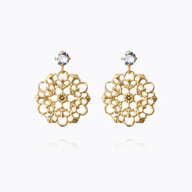 Andrea Earrings Gold Light Sapphire
