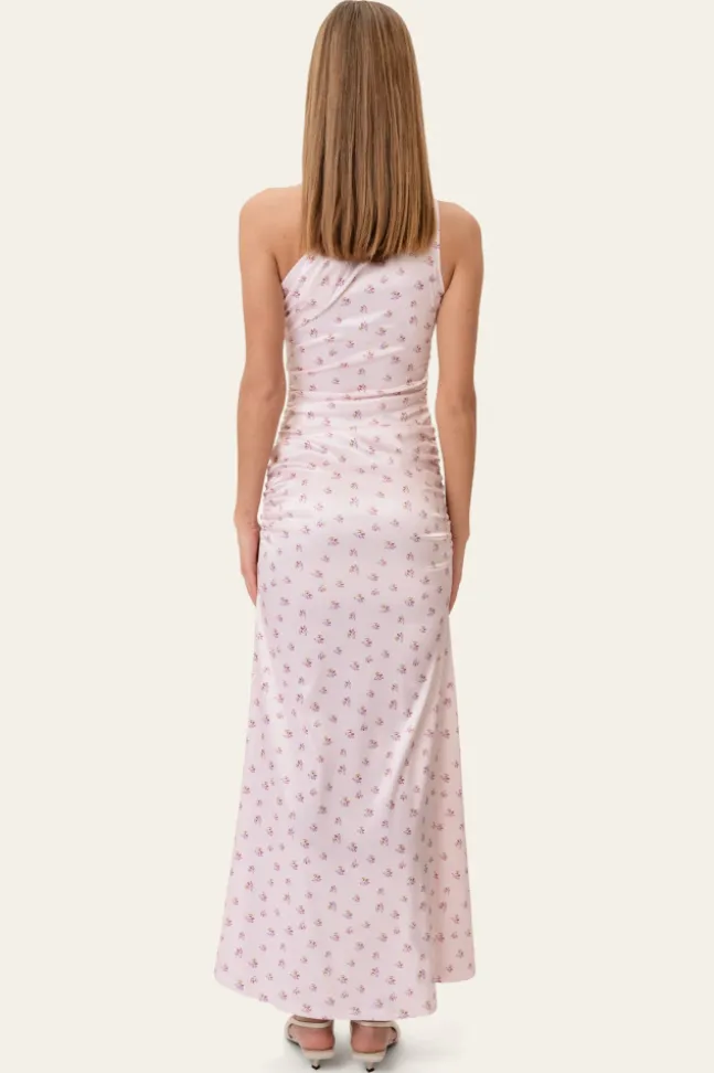 Andreaic Satin Dress Pink