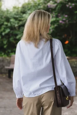 Aneliah C Poplin Emb Blouse White