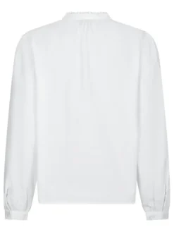 Aneliah C Poplin Emb Blouse White