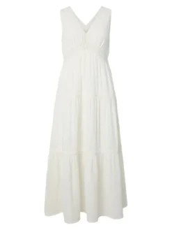 Anni LS Ankle Dress Star White