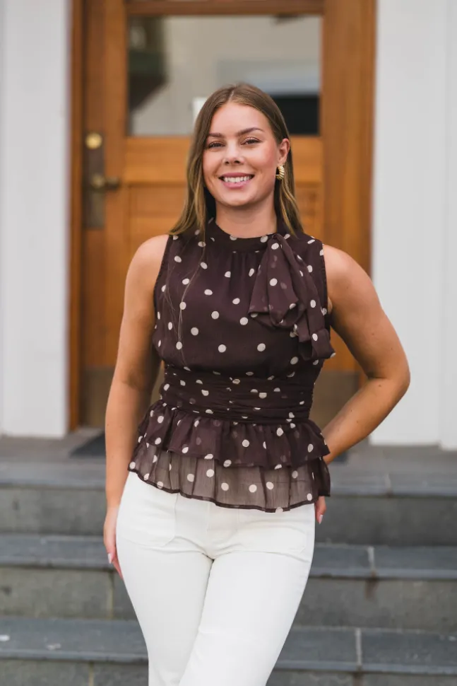 Ansol Big Dot Top Brown