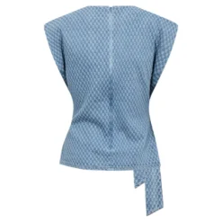 Anto Denim Pleat Top Light Denim
