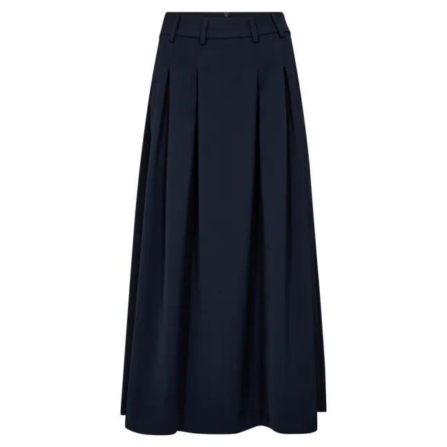 Anya Pleat Skirt Navy