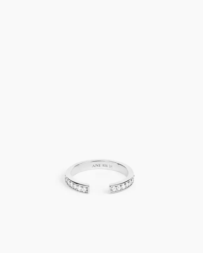 Aperto Pavé Ring Silver