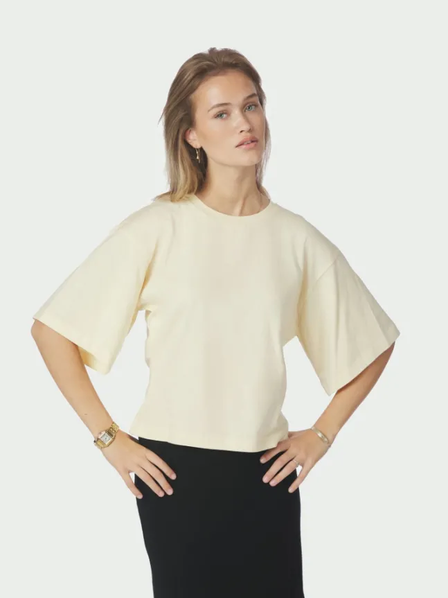 Asha Boxy Tee Butter Yellow