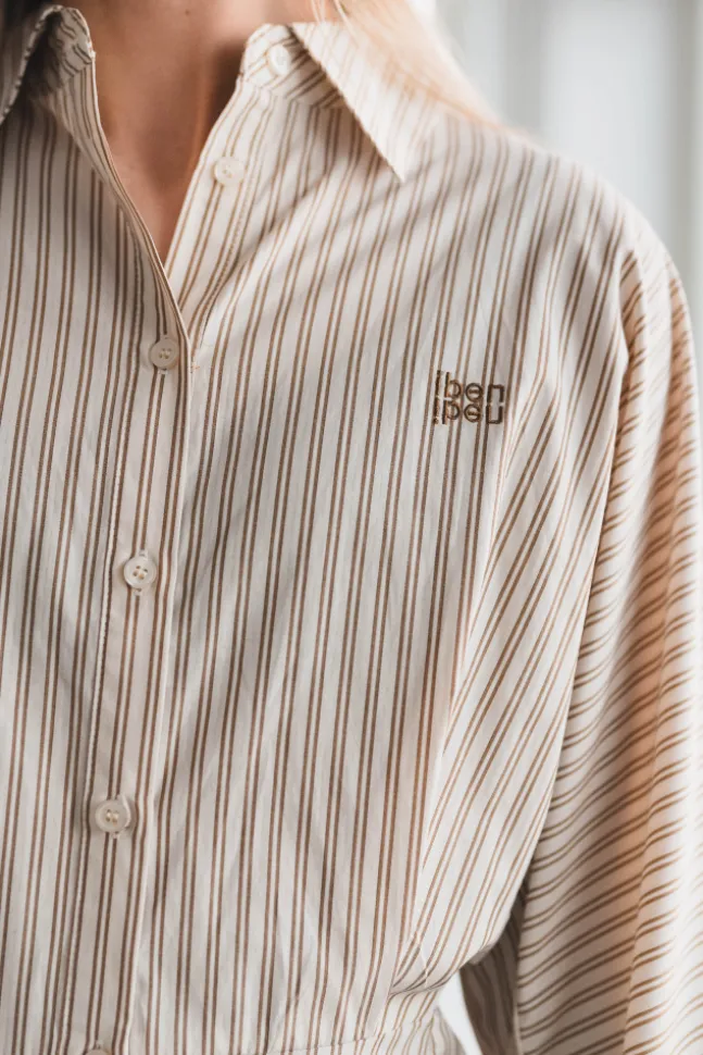 Atari Dress Oat Stripe