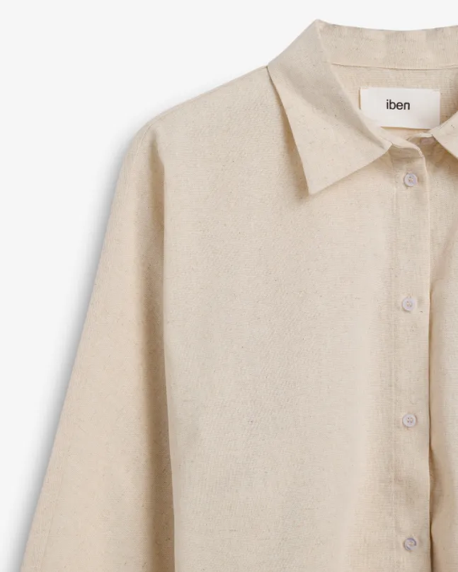 Atari Linen Shirt Raw Beige