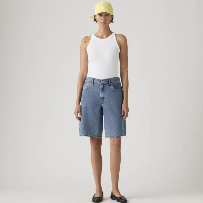 Baggy Dad Shorts Indigo