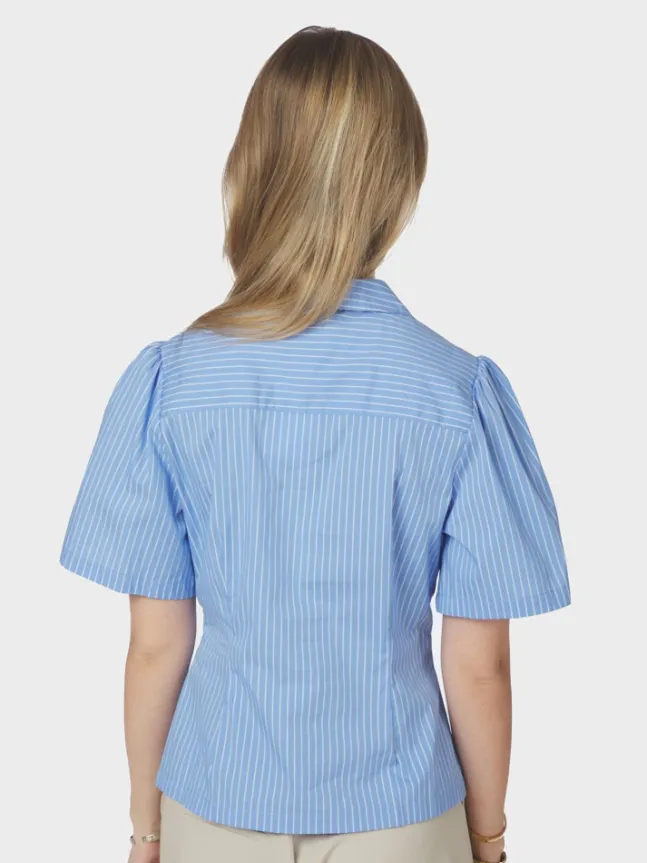Balara Stripe Poplin Shirt Light Blue
