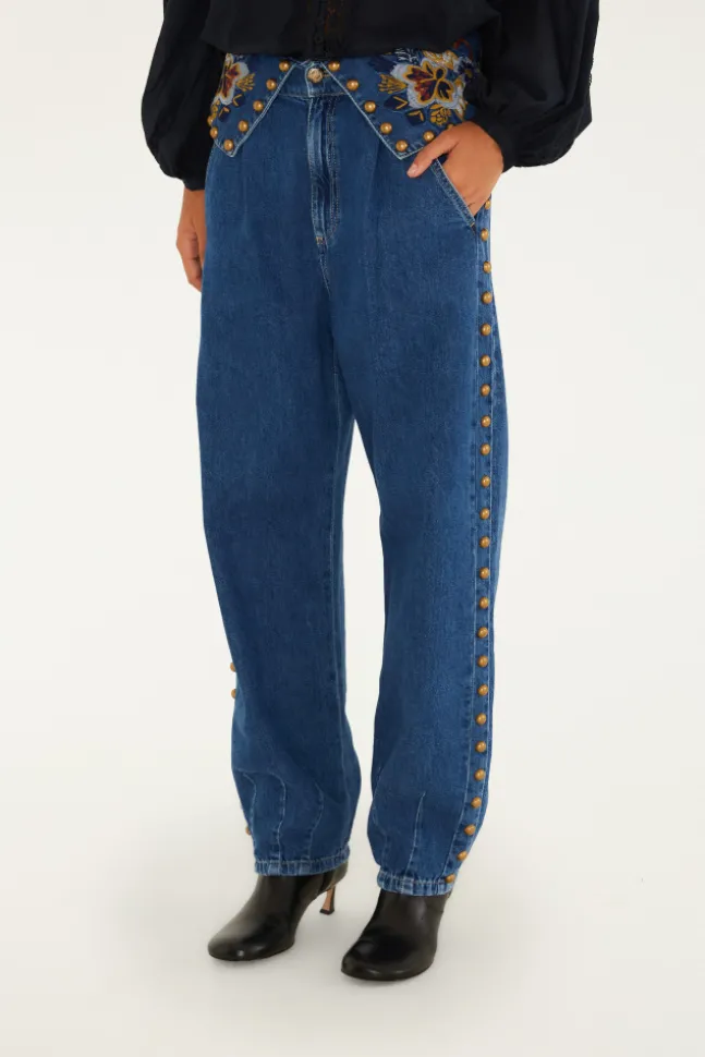 Baloon Gold And Blue Denim