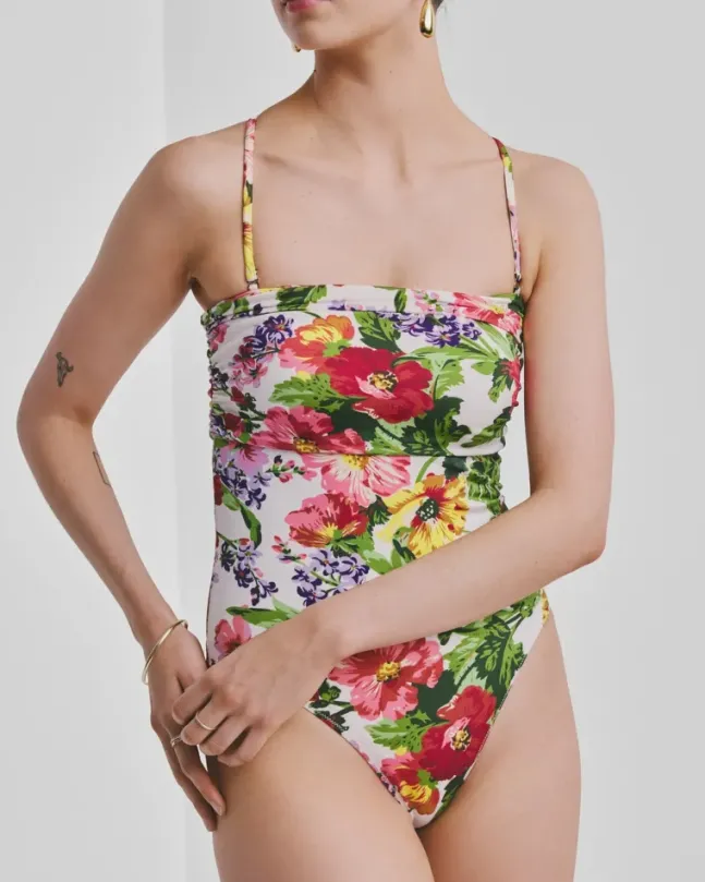 Bandeau Swimsuit Daylight Bloom