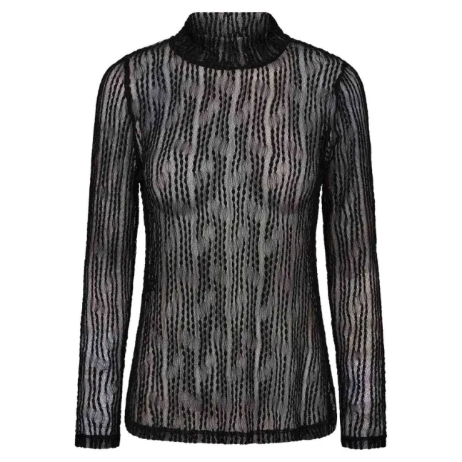 Barb Turtleneck Blouse Black