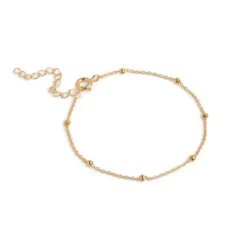 Beaded Chain Bracelet Gold