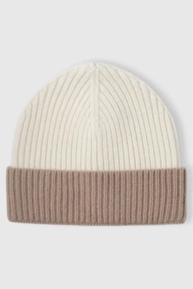 Beanie Taupe/Offwhite