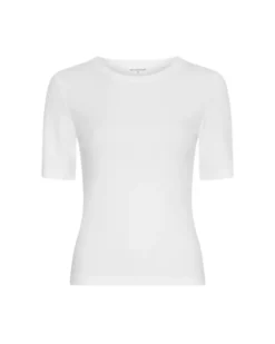 Betrina Rib 2/4 Tee Bright White