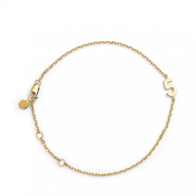 Big Number Bracelet Gold - 33