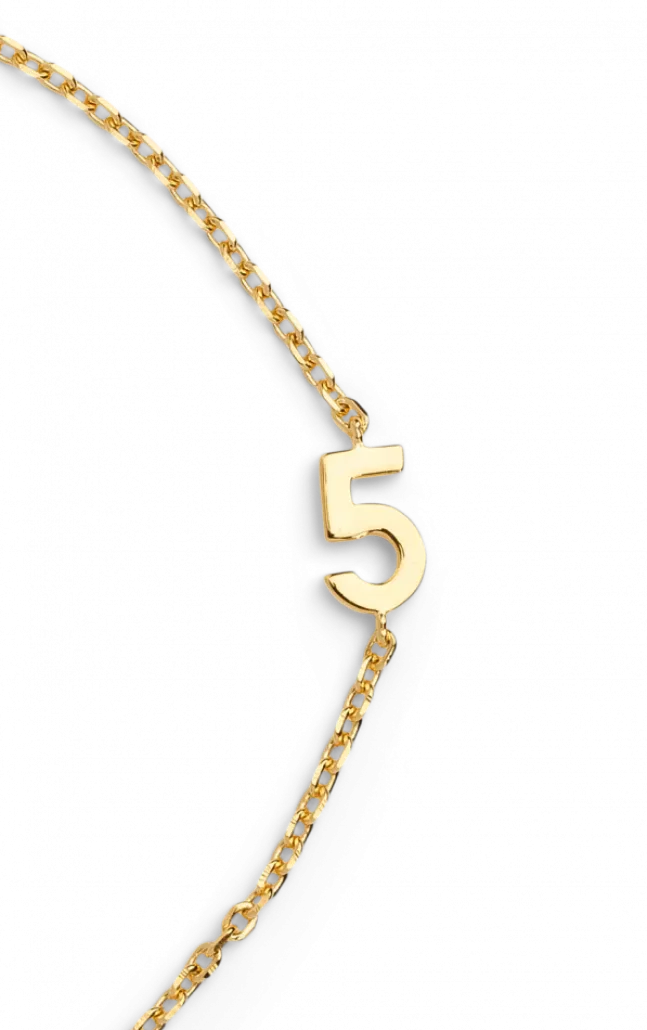 Big Number Bracelet Gold - 3