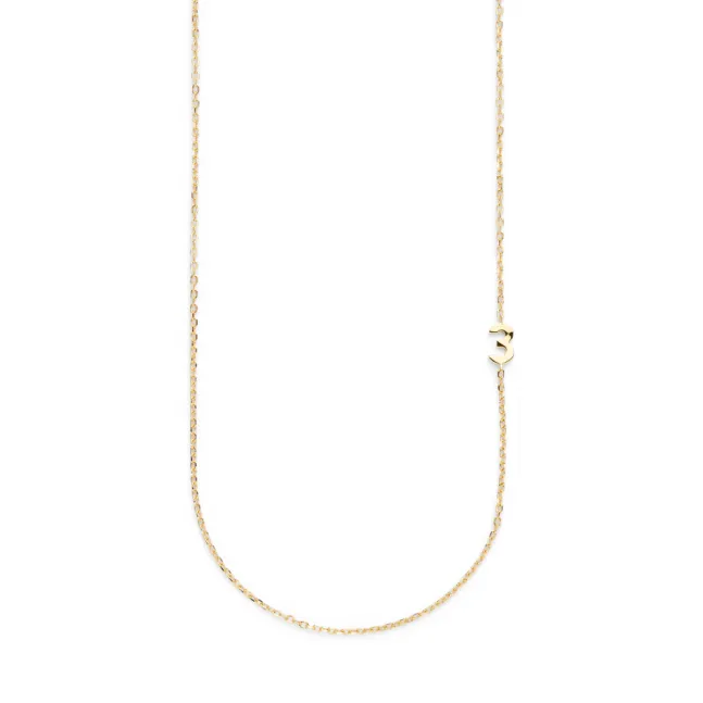 Big Number Necklace Gold - 40L - 3