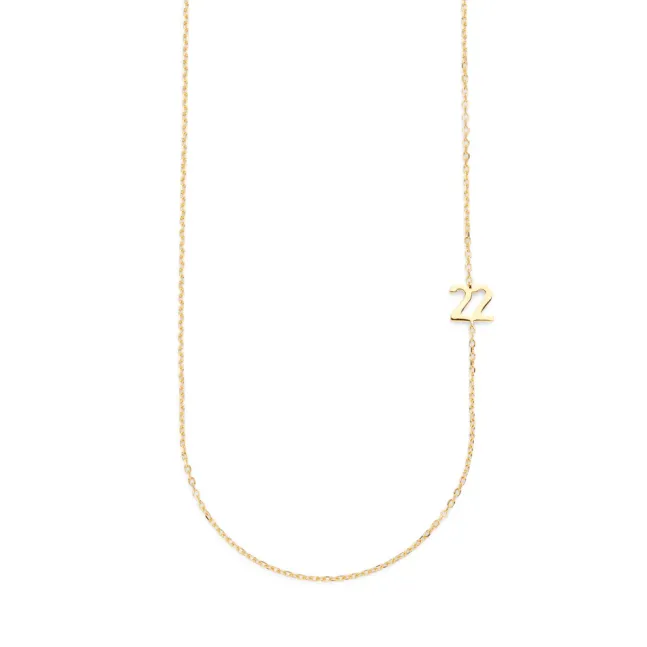Big Number Necklace Gold - 50L - 22