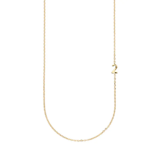Big Number Necklace Gold - 40L - 2