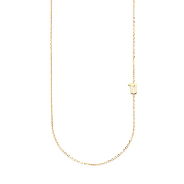 Big Number Necklace Gold - 40L - 11