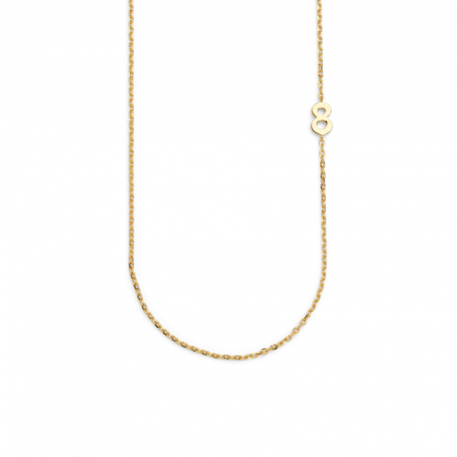 Big Number Necklace Gold - 50L - 8