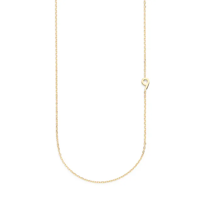 Big Number Necklace Gold - 50L - 9