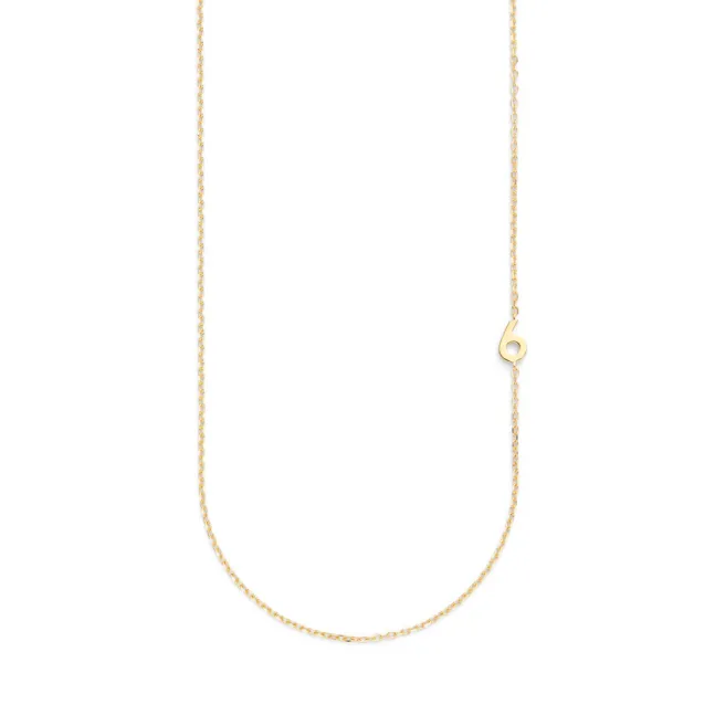 Big Number Necklace Gold - 40L - 6