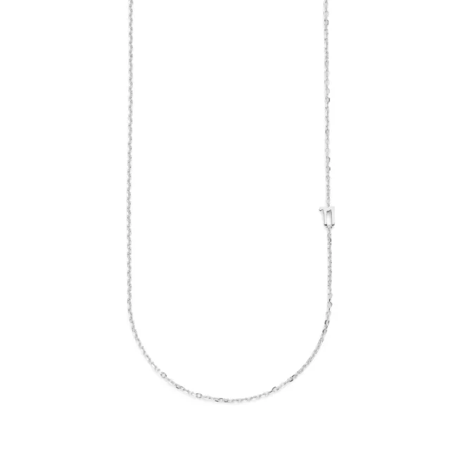 Big Number Necklace Silver - 40L - 11