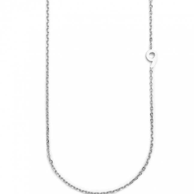 Big Number Necklace Silver - 50L - 9