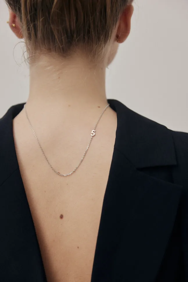 Big Number Necklace Silver - 50L - 5